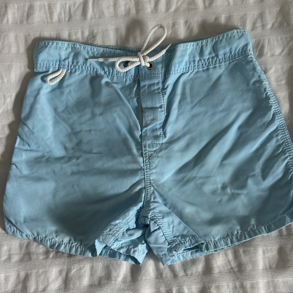 Sundek Pale Blue Boys Swim Trunks with Drawstring